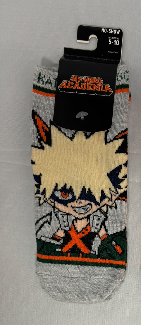 Bakugo My Hero Academia Socks Gray